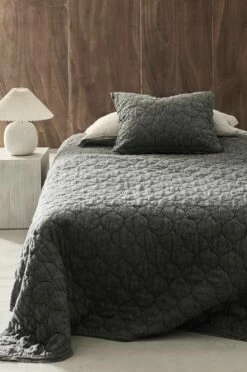 Textilier Ellos Home Överkast Elmira I Tvättat Lin 260x260 Cm