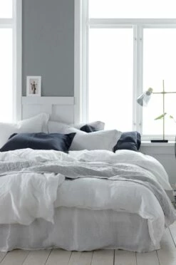 Textilier Ellos Home Överkast Candice I Tvättat Lin 180x260 Cm