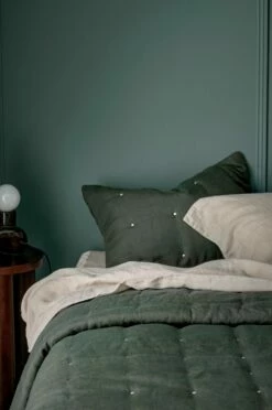 Textilier Ellos Home Kuddfodral Candice Dot Embroidery I Tvättat Lin