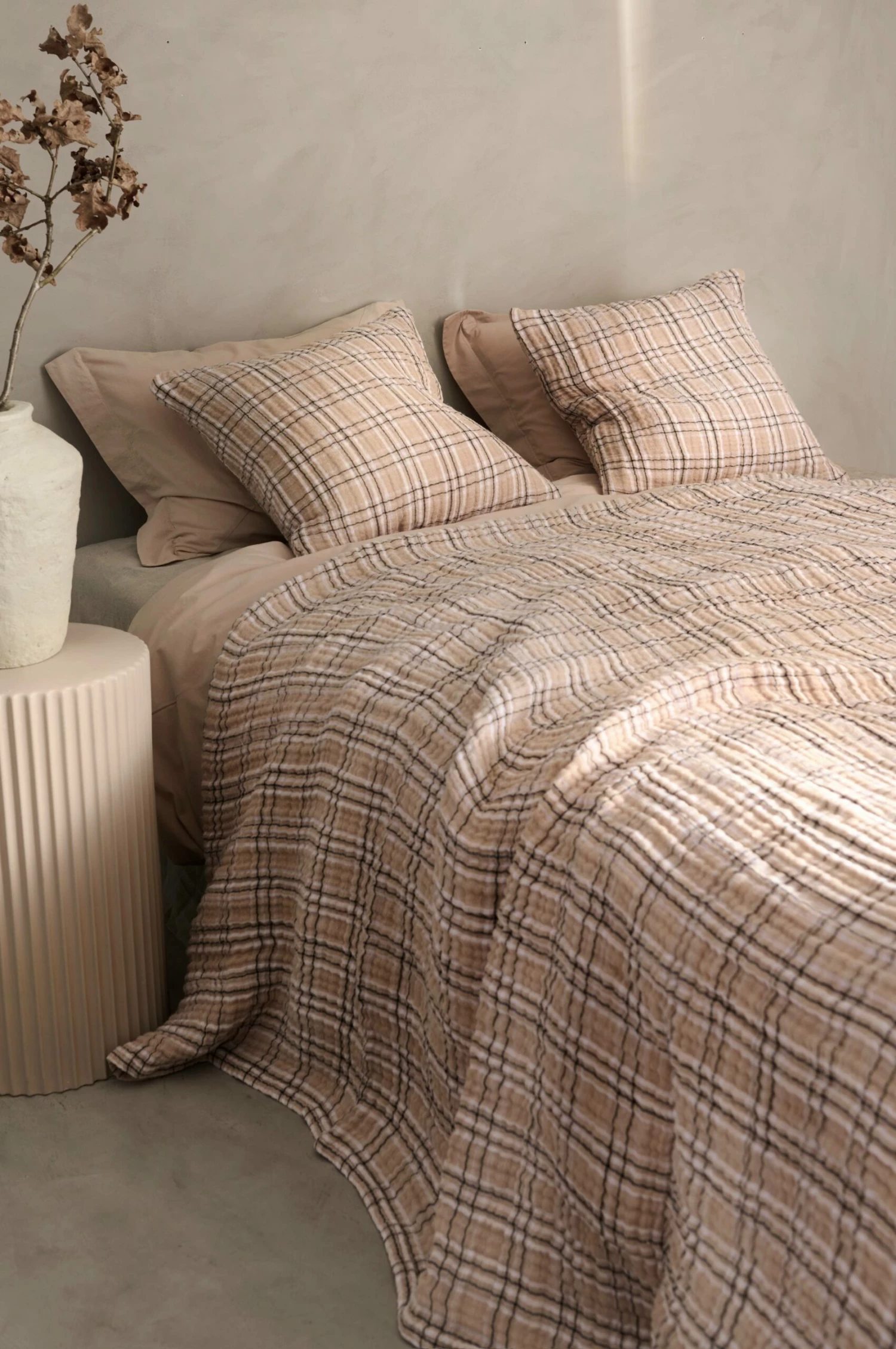 Textilier Ellos Home Överkast Flora Small Check 3 Textilier Ellos Home Överkast Flora Small Check