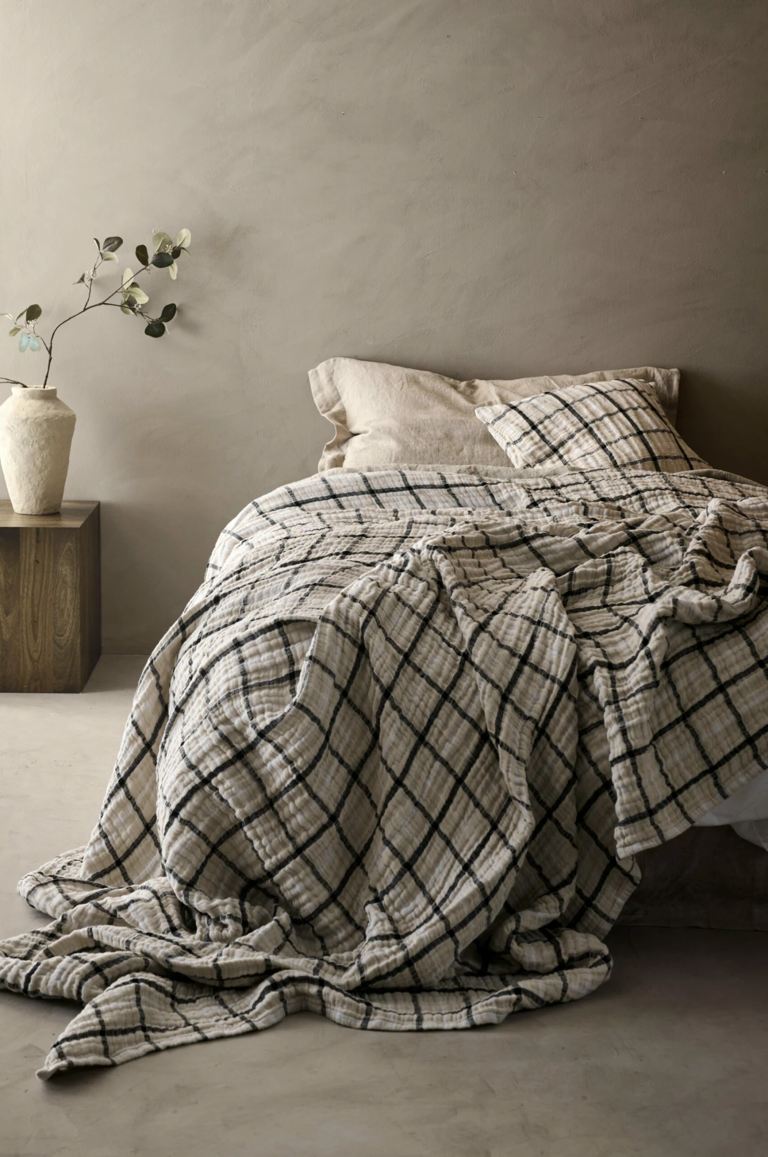 Textilier Ellos Home Överkast Flora Big Check 2 Textilier Ellos Home Överkast Flora Big Check