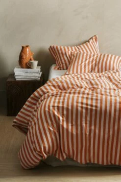 Textilier Ellos Home Påslakanset Colette I Ekologisk Bomullstrikå, 2 Delar -Sängkläder Försäljning 2024 ell 1699924 02 Fm M0076052