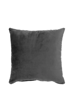 Textilier House Nordic Kudde Lido. Sammet Och Polyester I Mörkgrå Färg